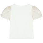 طقم بنات تنورة باللون الأبيض والذهبي, 1, hi-res