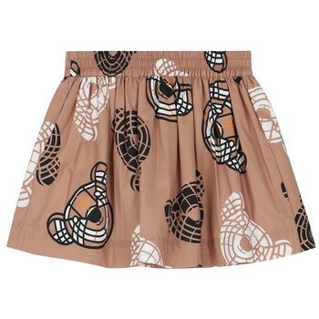 Girls Beige Thomas Bear Skirt