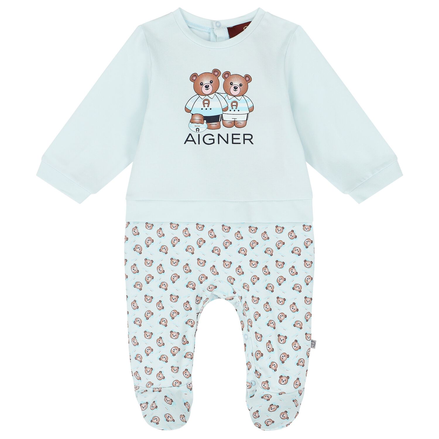 Baby Boys Blue Logo Babygrow, 2, hi-res