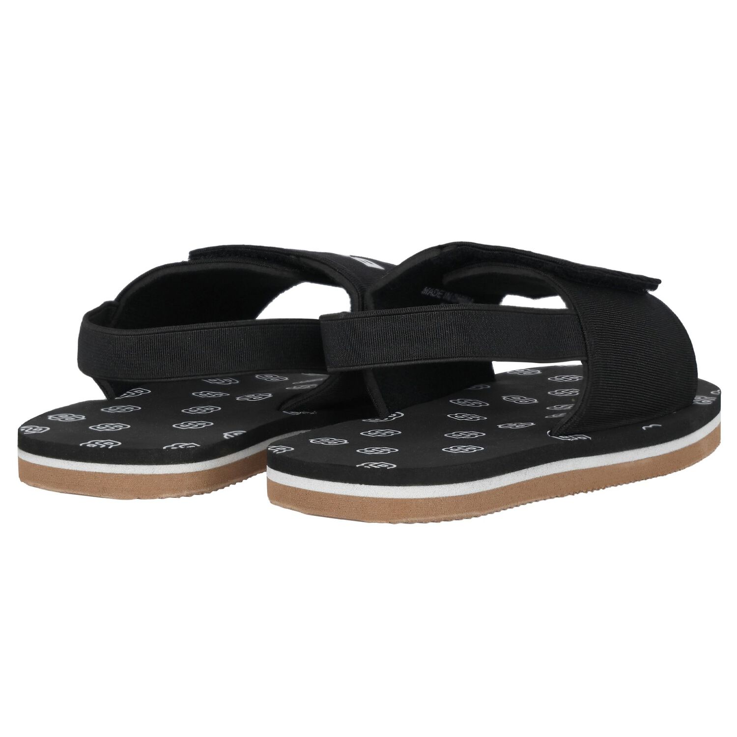 Boys Black Logo Sandals, 1, hi-res image number null