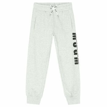 Grey Logo Cotton Joggers