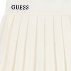 Girls Ivory Logo Knitted & Pleated Skirt , 1, hi-res