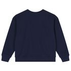 Girls Navy Blue Polo Bear Logo Sweatshirt, 1, hi-res