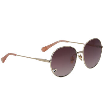 Girls Gold Aviator Sunglasses