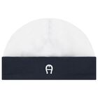 طقم هدايا ملابس أطفال وقبعة ومريلة بشعار باللونين الكحلي و الأبيض للأولاد, 1, hi-res