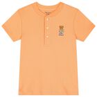 Baby Boys Orange & Blue Striped Shorts Set, 1, hi-res