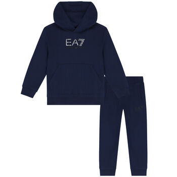 Boys Navy Blue Logo Tracksuit