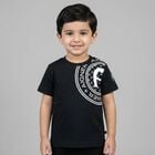 Younger Boys Black Logo T-Shirt, 3, hi-res