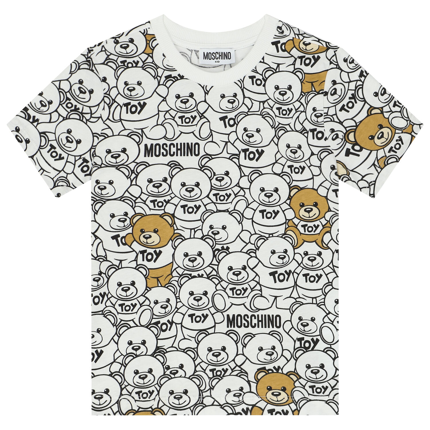 White Teddy Bear Logo T-Shirt, 2, hi-res image number null