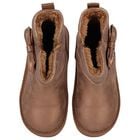 Girls Metallic Gold Faux Leather Bow Boots, 1, hi-res