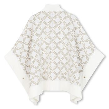 Girls Ivory Knitted Cape