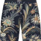 Girls Navy Blue Floral Leggings, 1, hi-res