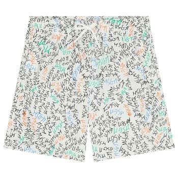 Boys White Logo Shorts