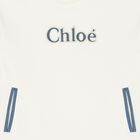 فستان بنات هودي بالشعار باللون العاجي, 1, hi-res