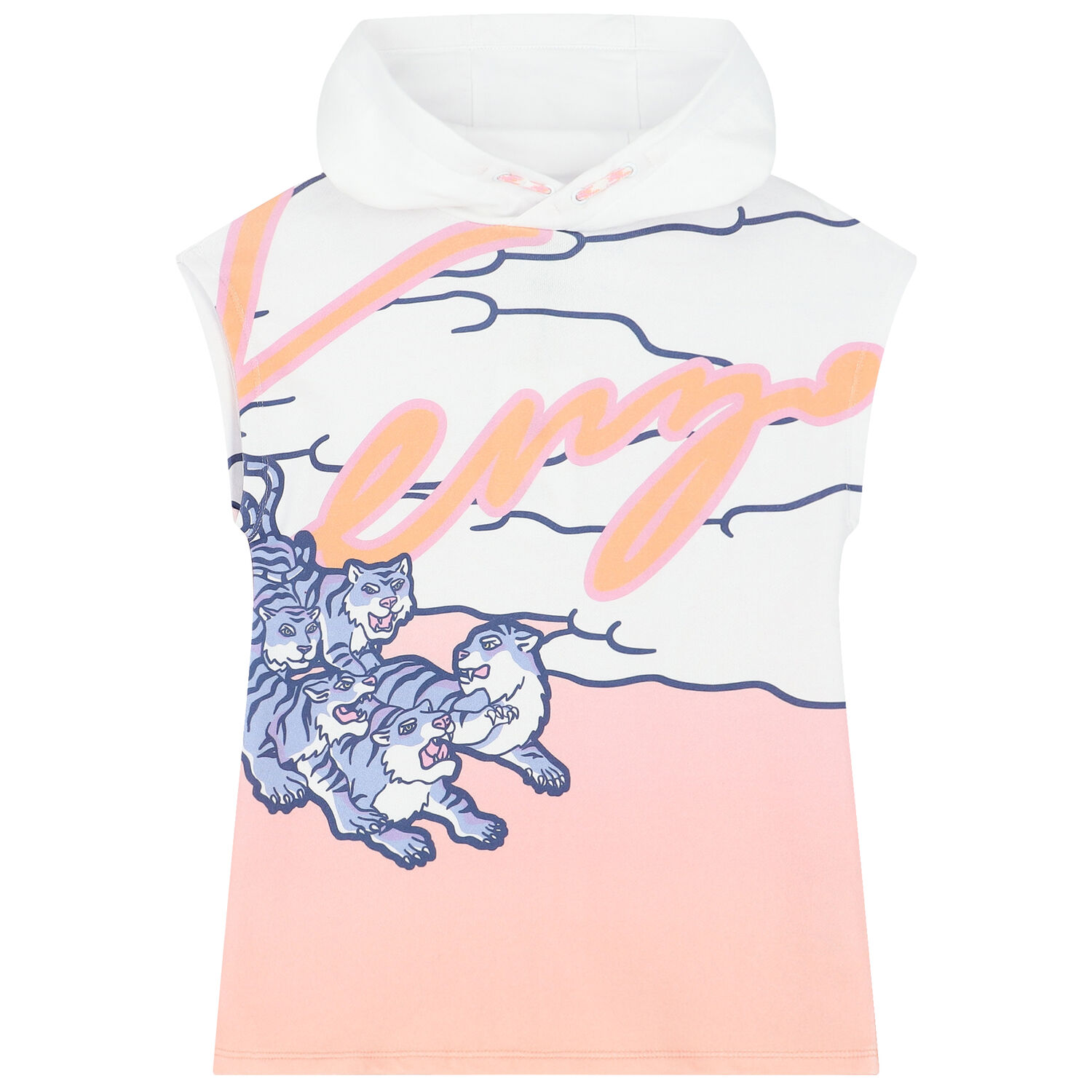 Girls Pink & White Logo Dress, 1, hi-res image number null
