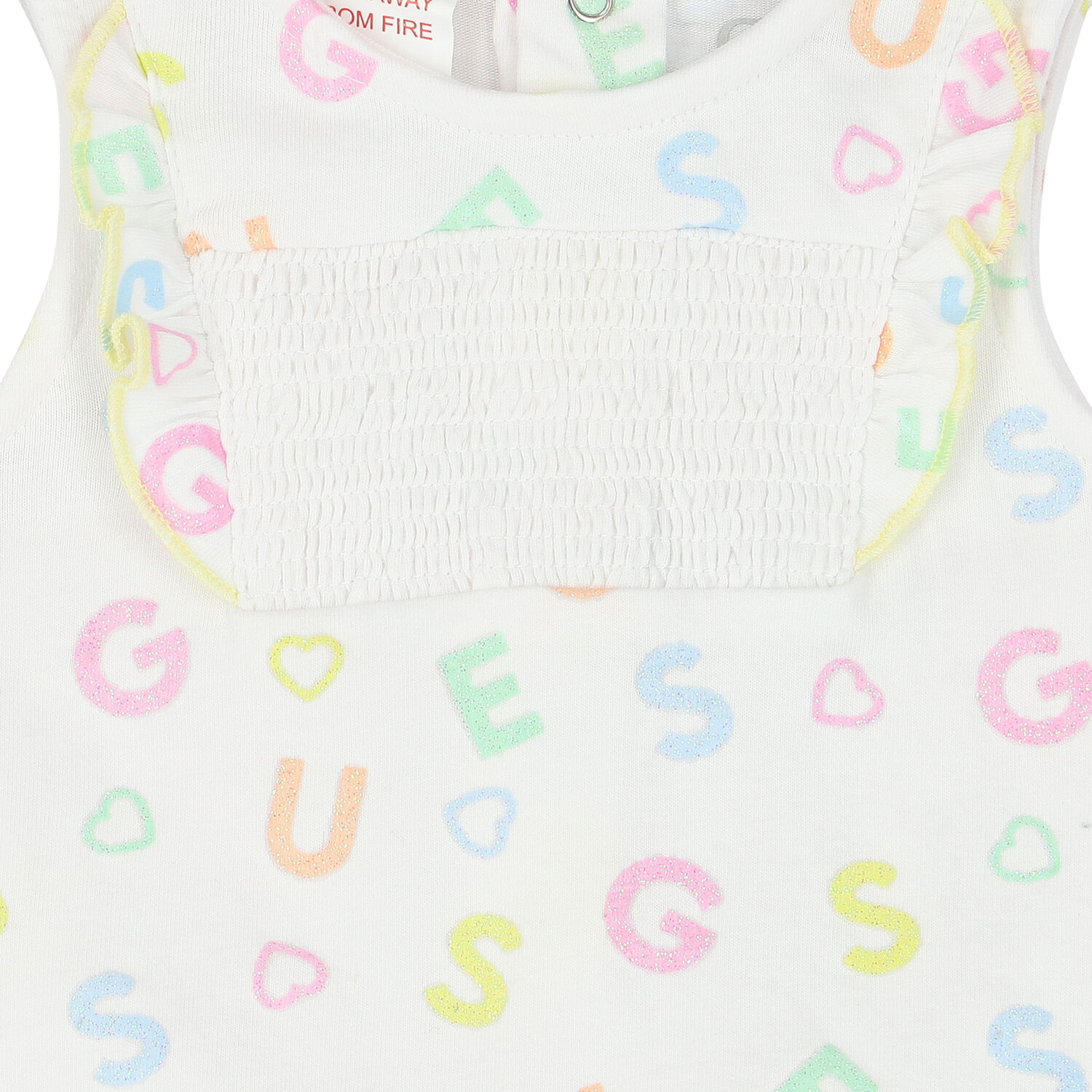 Baby Girls White Logo Romper, 1, hi-res image number null