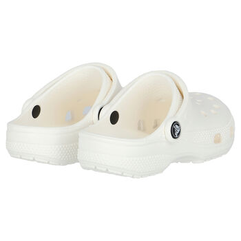 White Classic Clogs Sandals