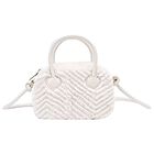 Girls Ivory Faux Fur & Leather Handbag, 1, hi-res