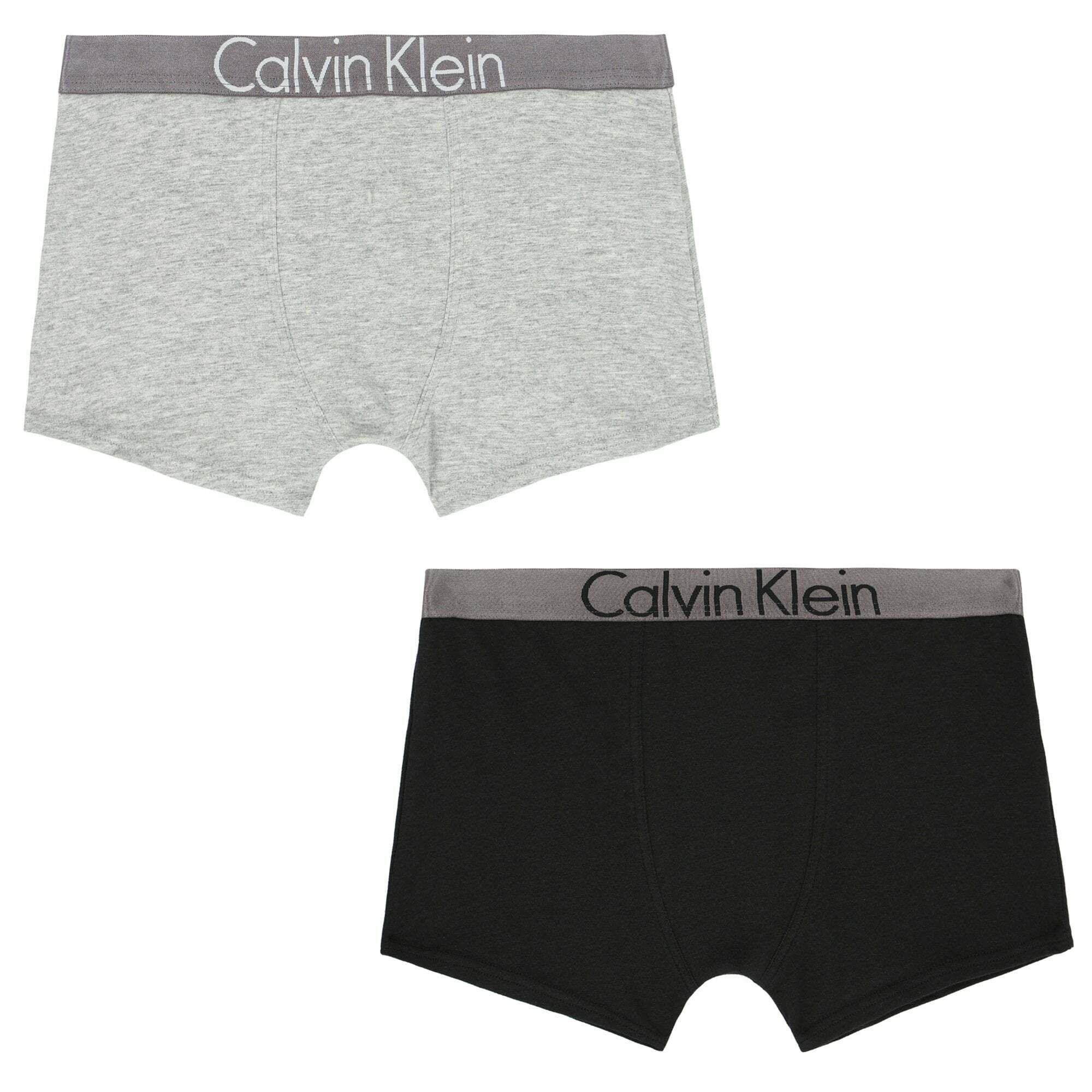 Calvin Klein Boys Grey Black Boxer Shorts 2 Pack Junior Couture UAE