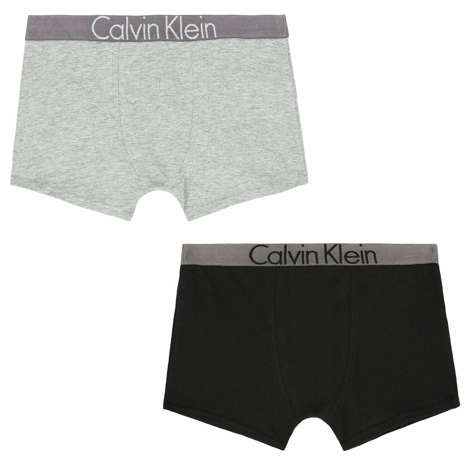 Boys Grey & Black Boxer Shorts ( 2-Pack ), 1, hi-res