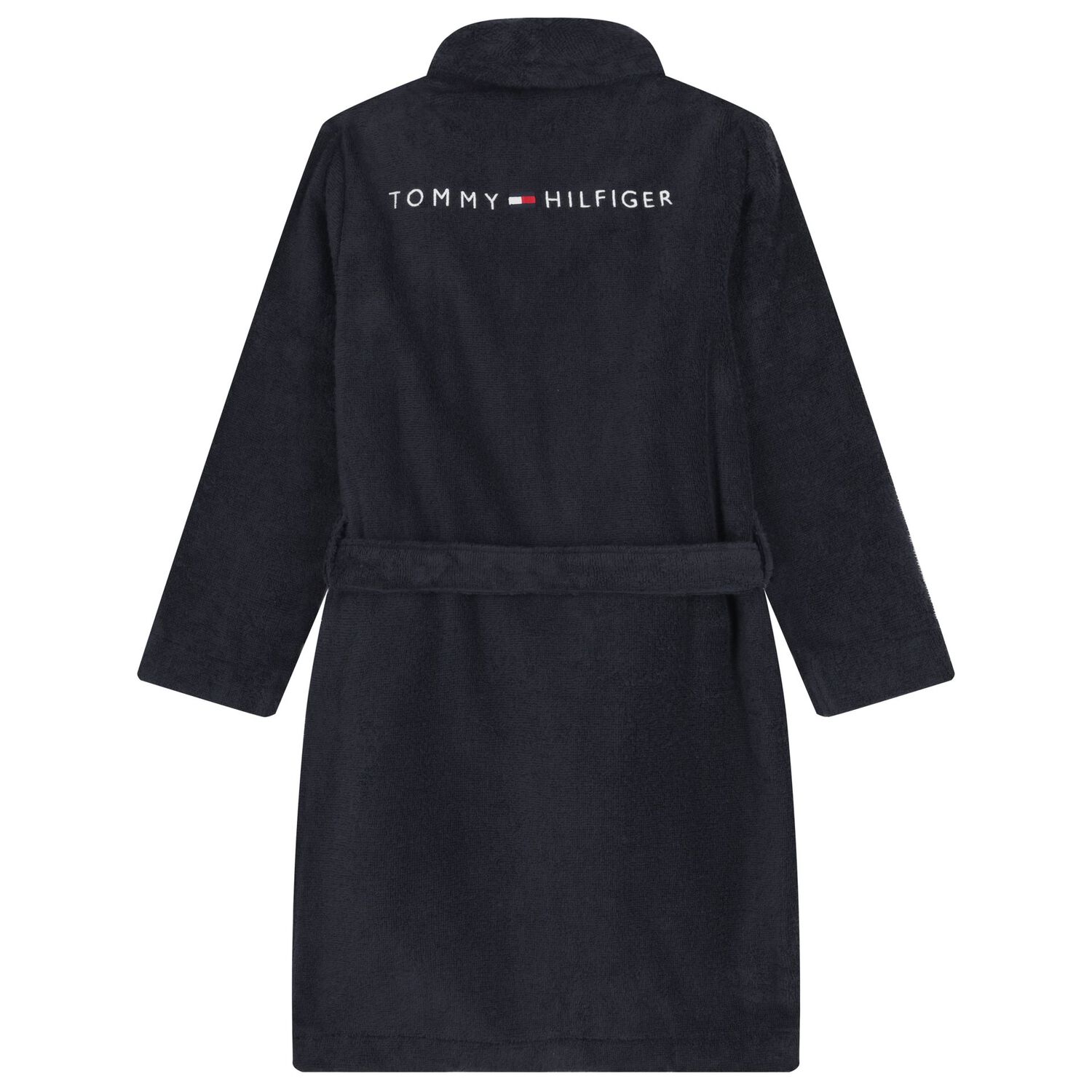 Navy Blue Logo Bathrobe, 1, hi-res