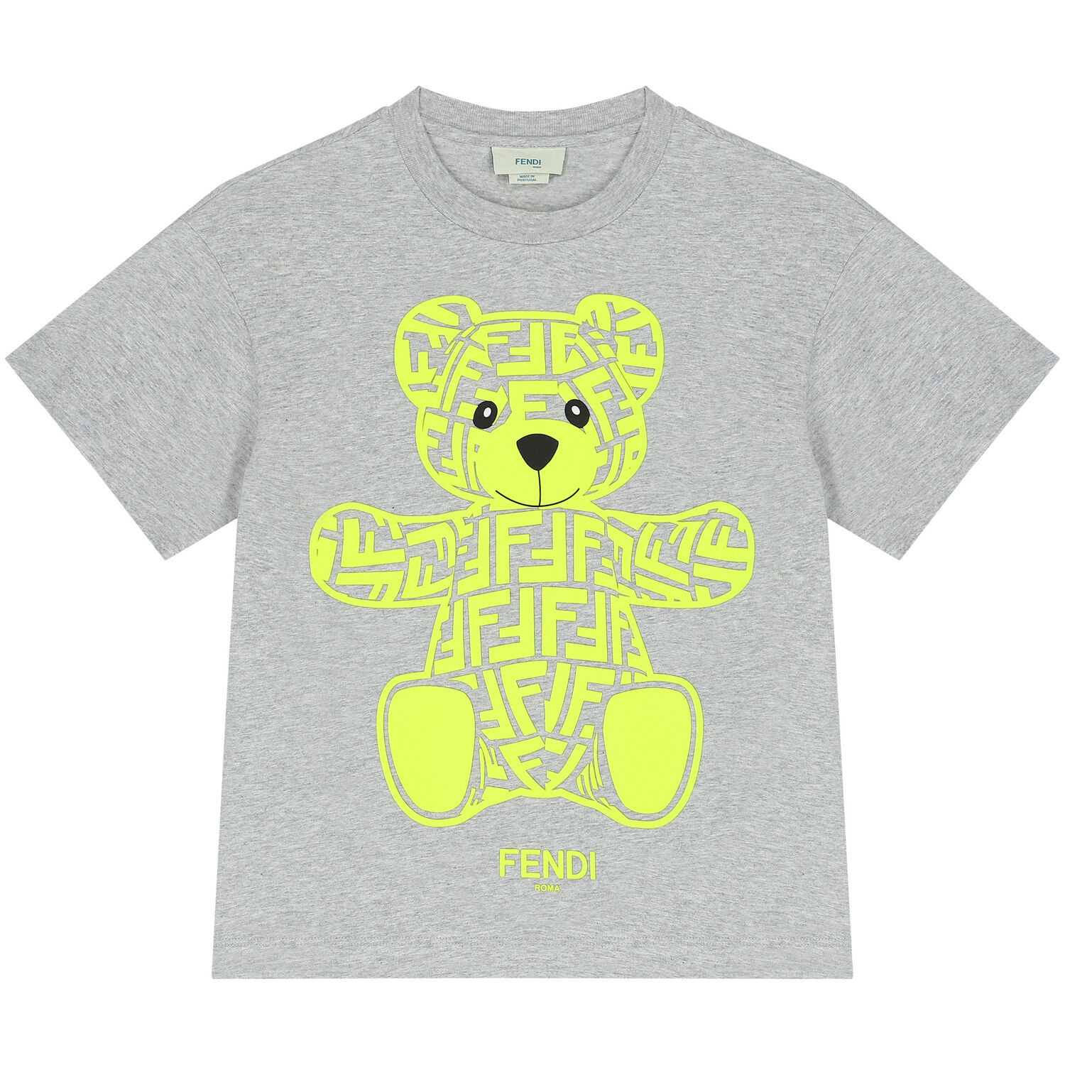 Girls Grey Teddy Logo T-Shirt, 1, hi-res image number null