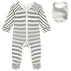 Ivory & Navy Blue Babygrow Gift Set, 1, hi-res