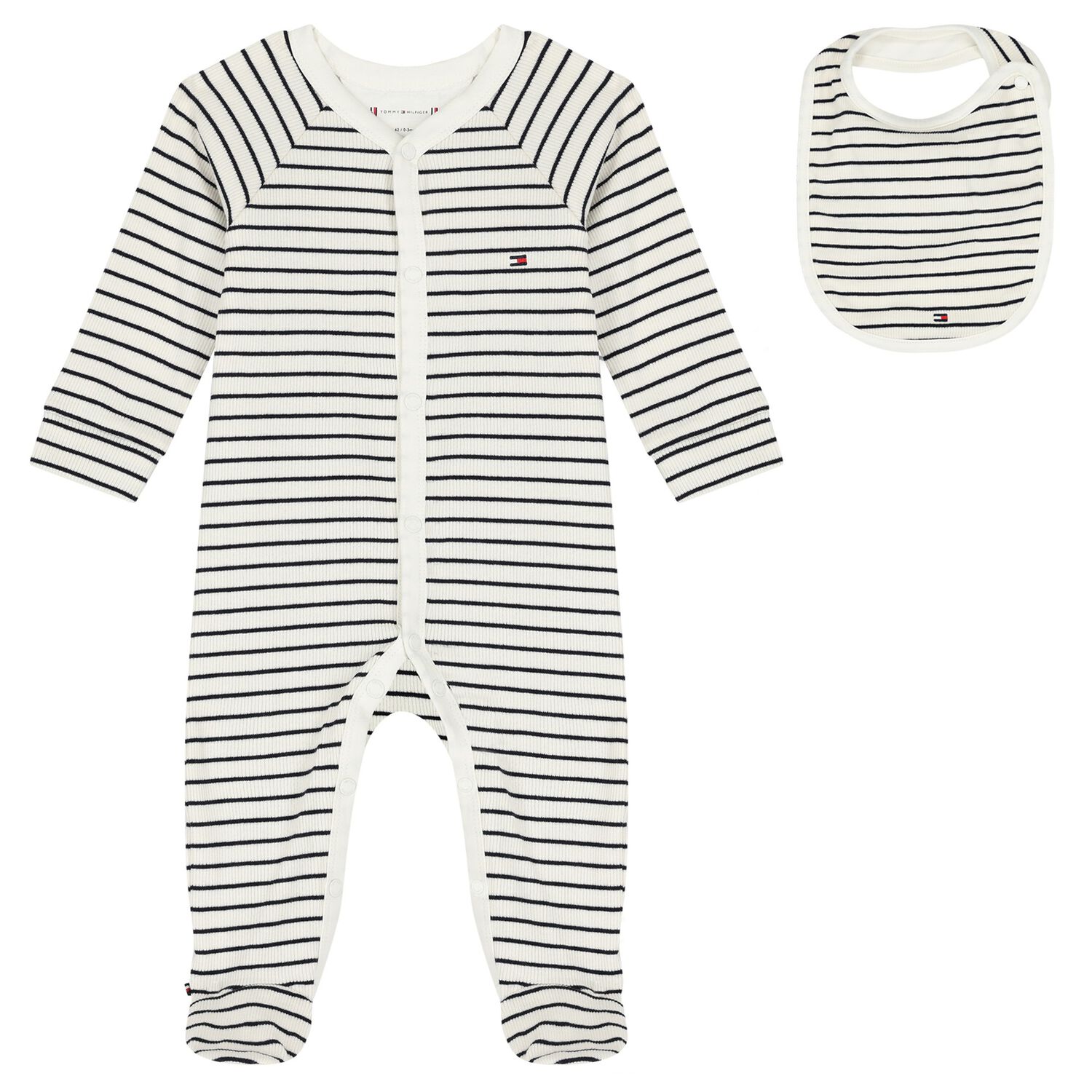 Ivory & Navy Blue Babygrow Gift Set, 1, hi-res