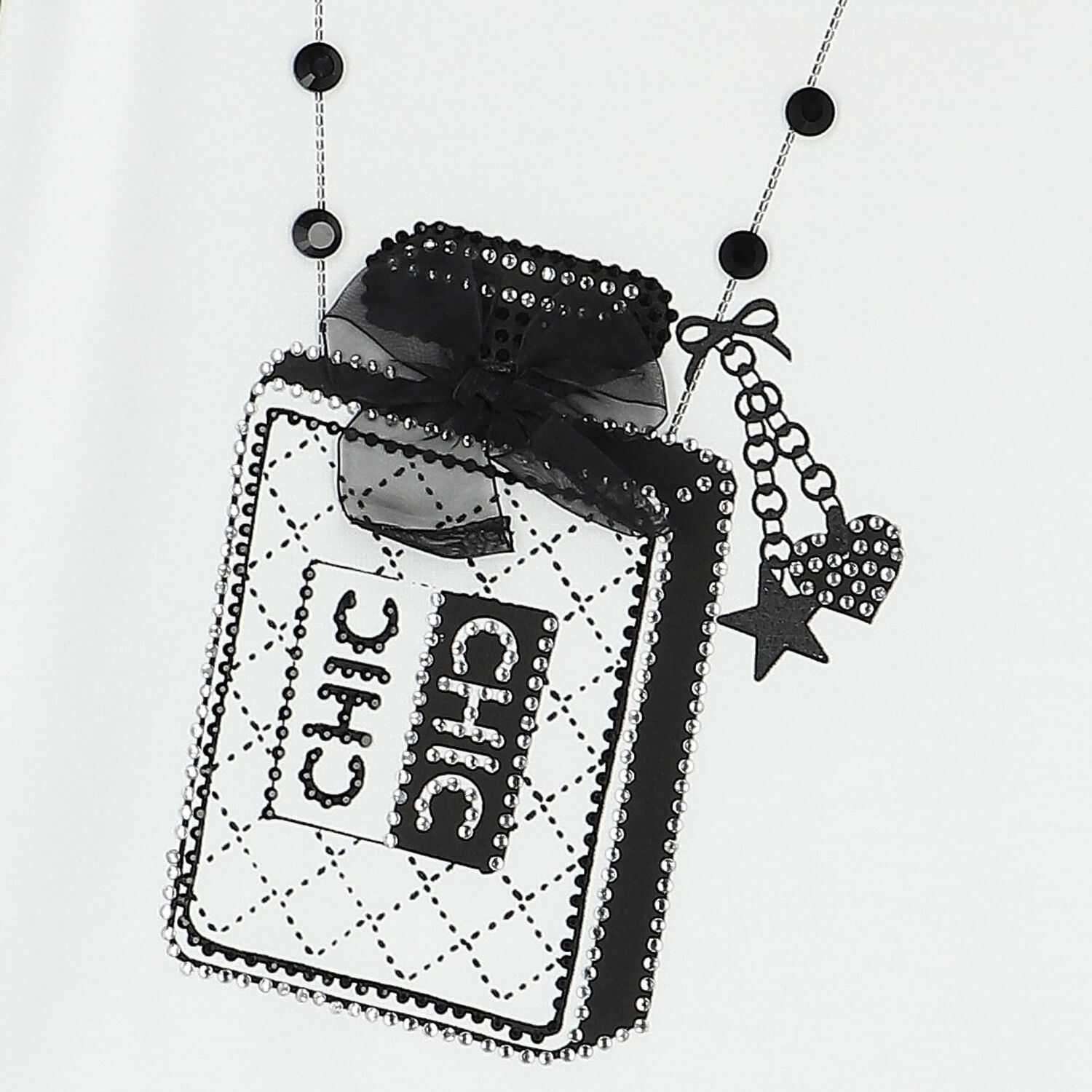 Girls White & Black Bag Dress, 1, hi-res image number null