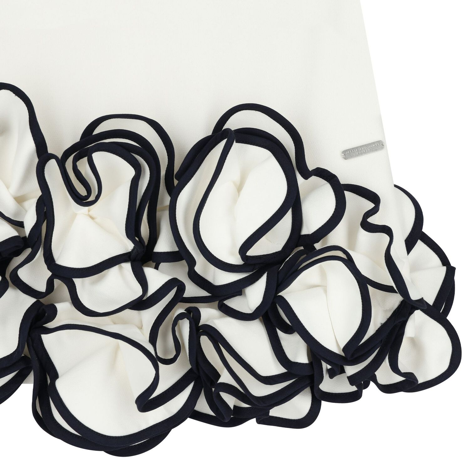 Girls White Floral Dress, 1, hi-res