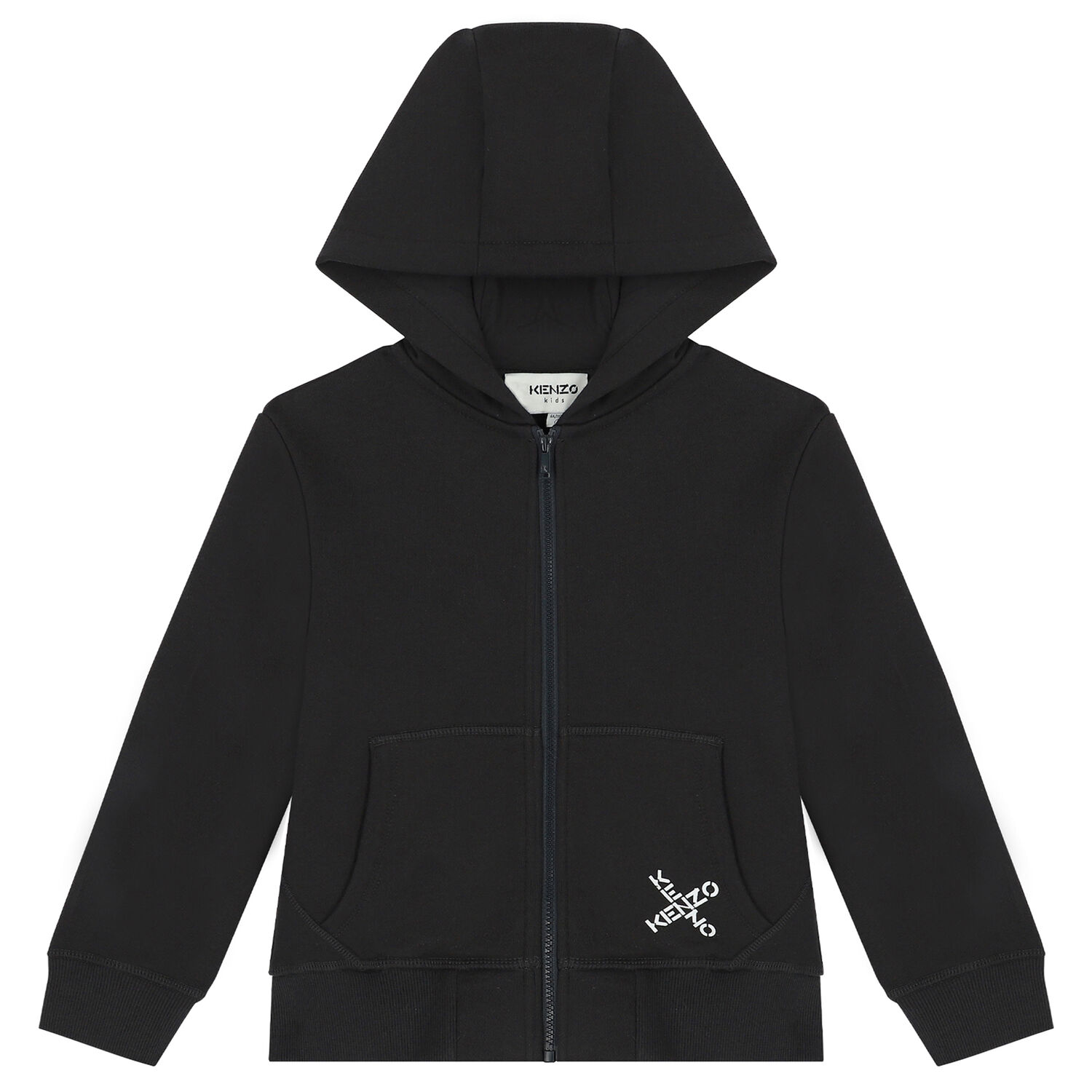 Girls Grey Logo Zip Up Top, 1, hi-res