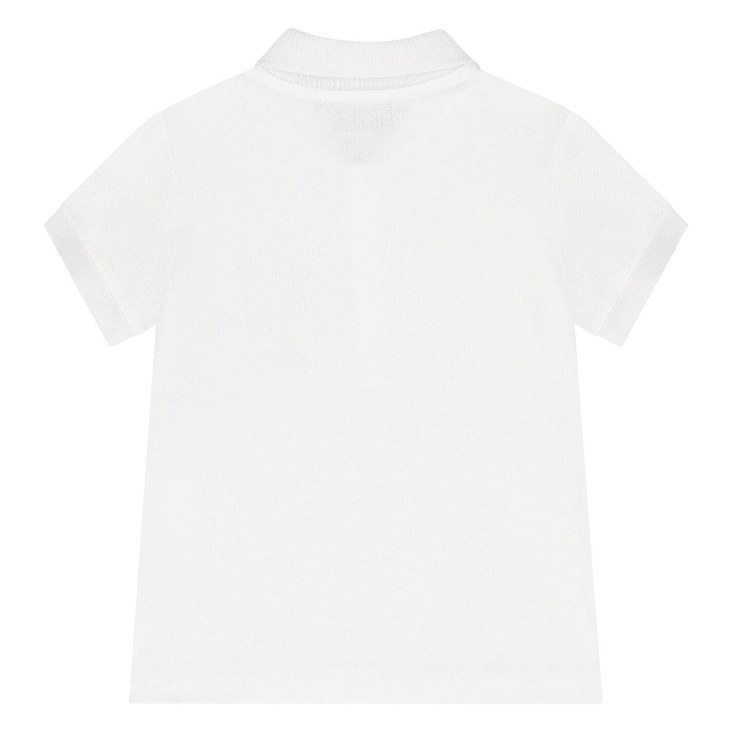 Younger Boys White Polo Shirt, 1, hi-res
