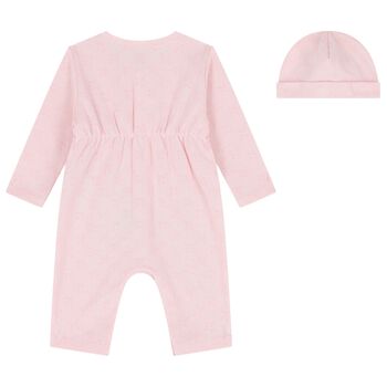 Baby Girls Pink GG Logo Romper Gift Set