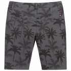 Boys Grey Palm Tree Shorts, 1, hi-res