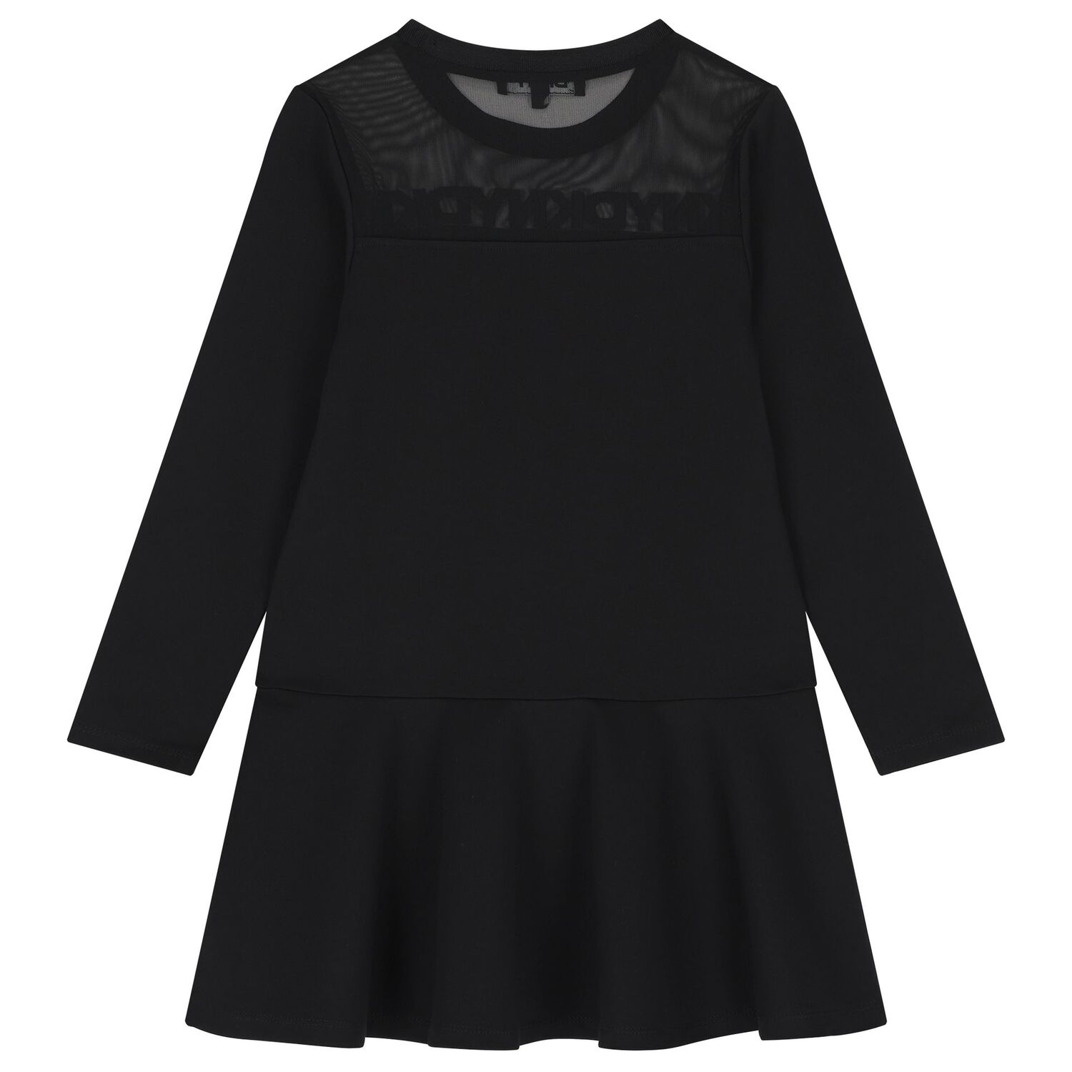 Girls Mini Me Black Logo Dress, 1, hi-res