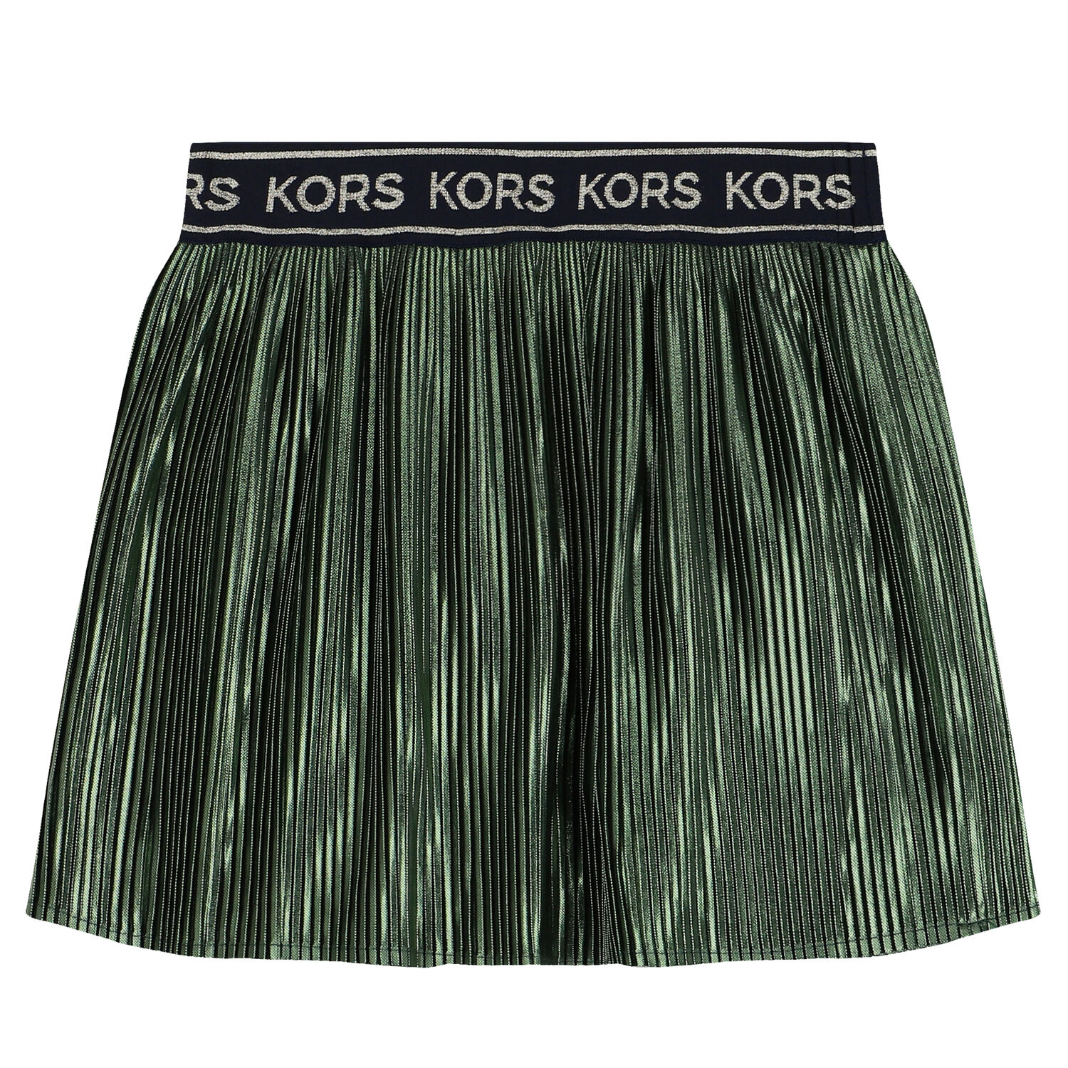 Girls Green Logo Pleated Skirt, 1, hi-res image number null