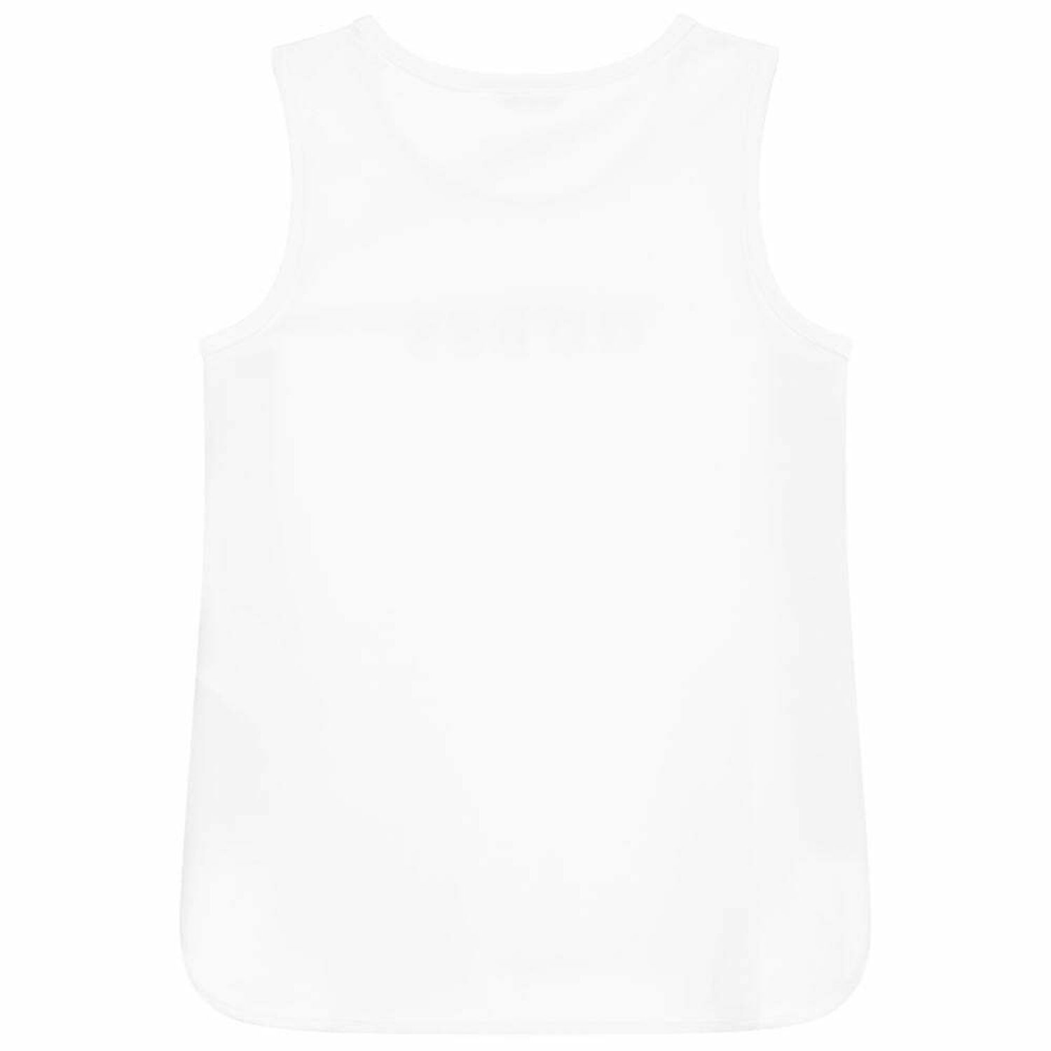 Girls White Logo Top, 1, hi-res