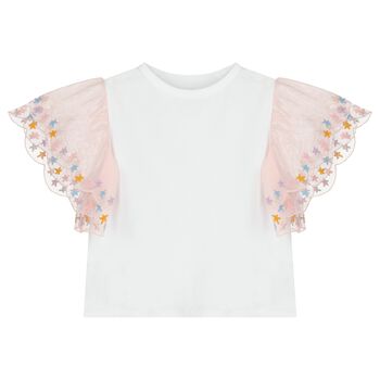 Girls White & Pink T-Shirt