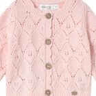 Baby Girls Pink Knitted Cardigan, 1, hi-res