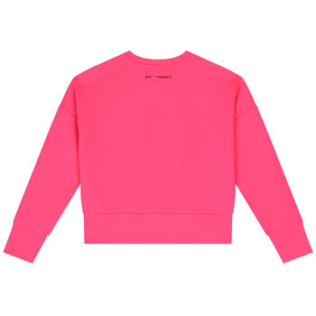 Girls Pink Choupette Logo Sweatshirt