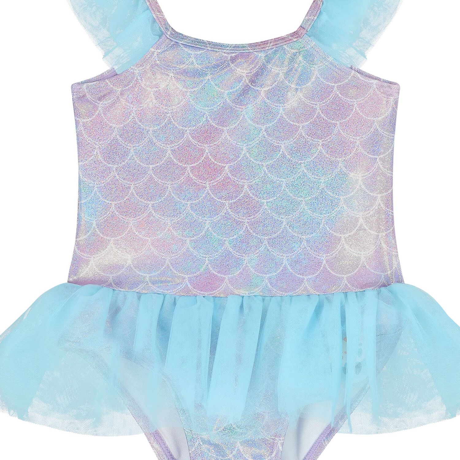 Girls Purple & Blue Metallic Mermaid Swimsuits, 1, hi-res