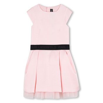 Girls Pink Logo Dress