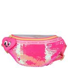 Girls Pink & Silver Sequin Belt Bag ( 25cm ) , 1, hi-res