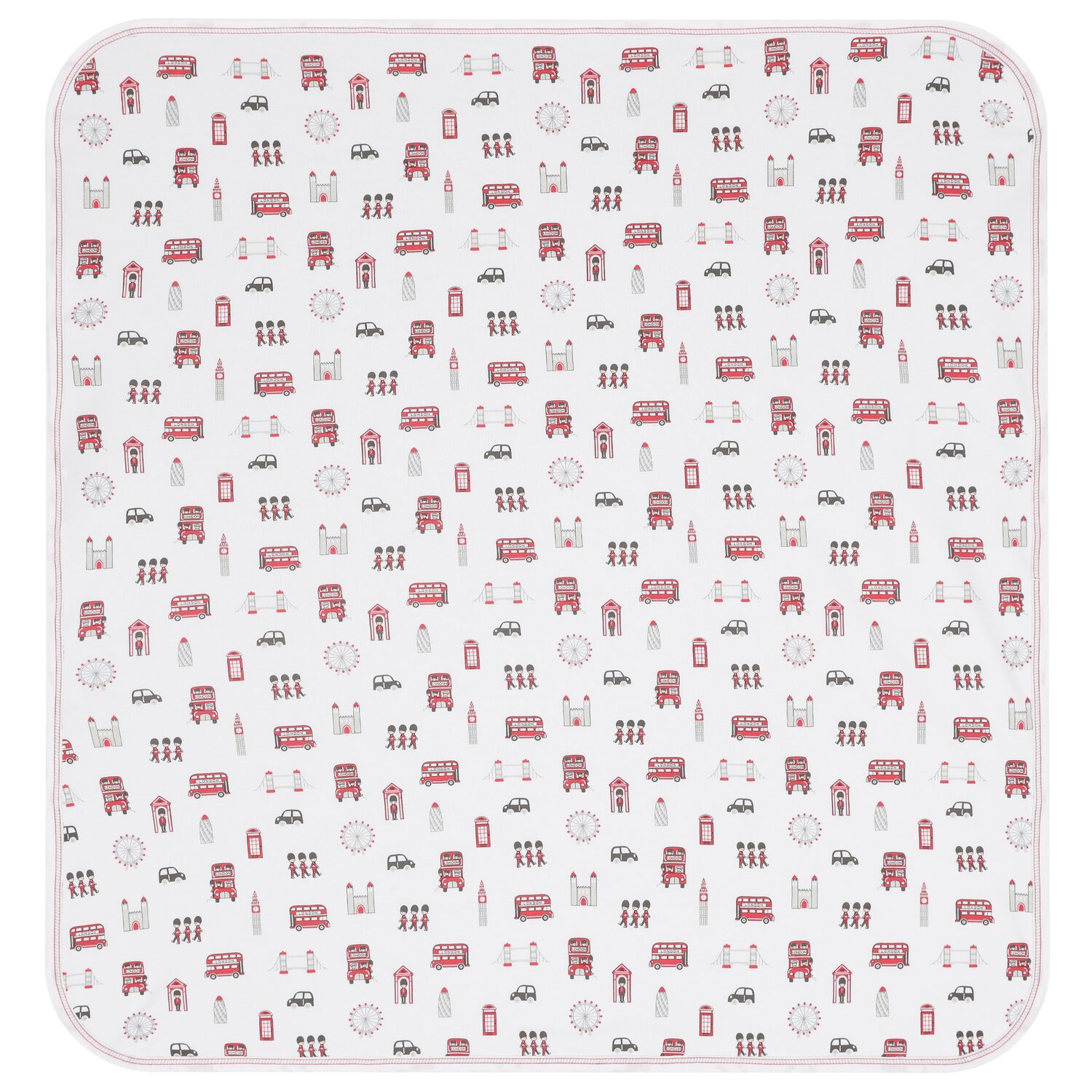 Baby Boys White Lively London Blanket, 1, hi-res image number null