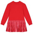 Girls Red Sequin Star Dress, 1, hi-res