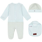 Blue & Gold Logo Babygrow Set, 2, hi-res
