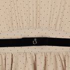 Girls Beige Dots Belted Dress, 1, hi-res