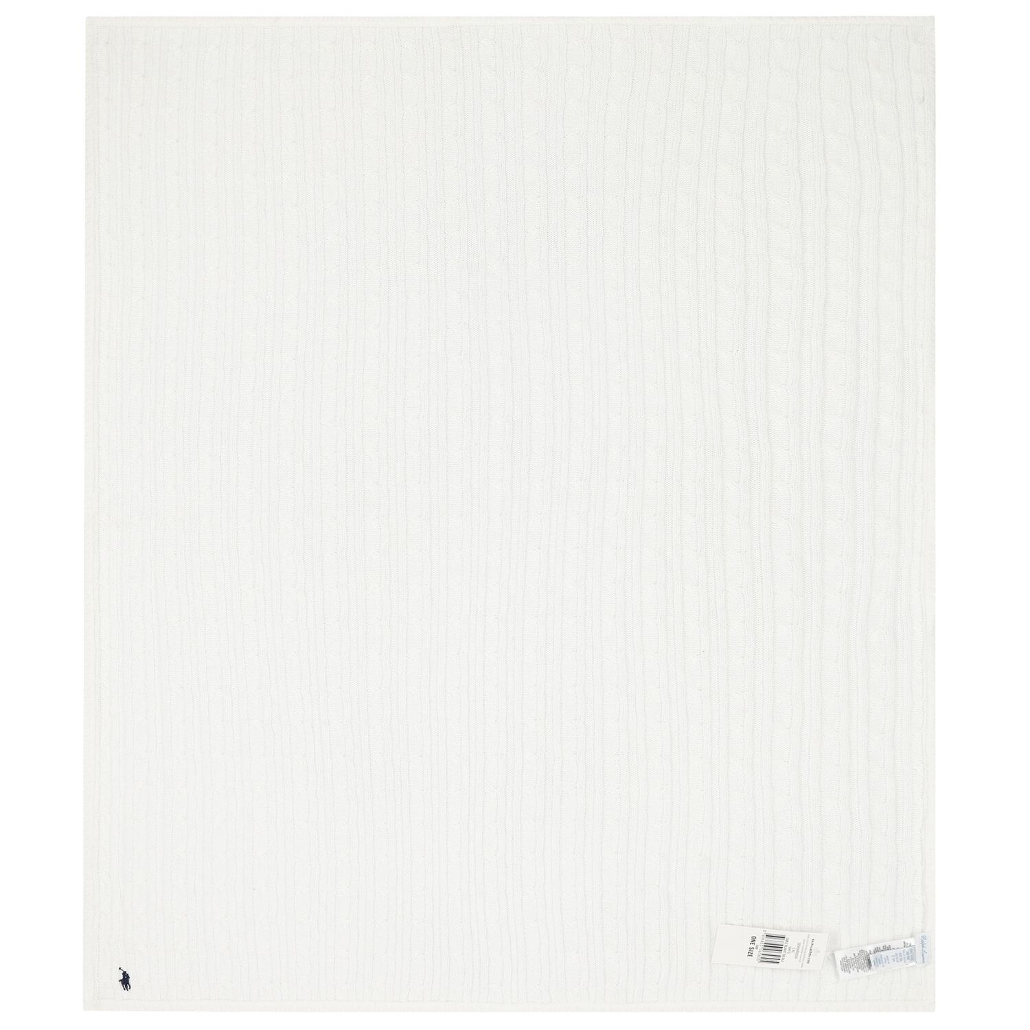 بطانية أطفال محبوكة بالشعار باللون العاجي, 1, hi-res