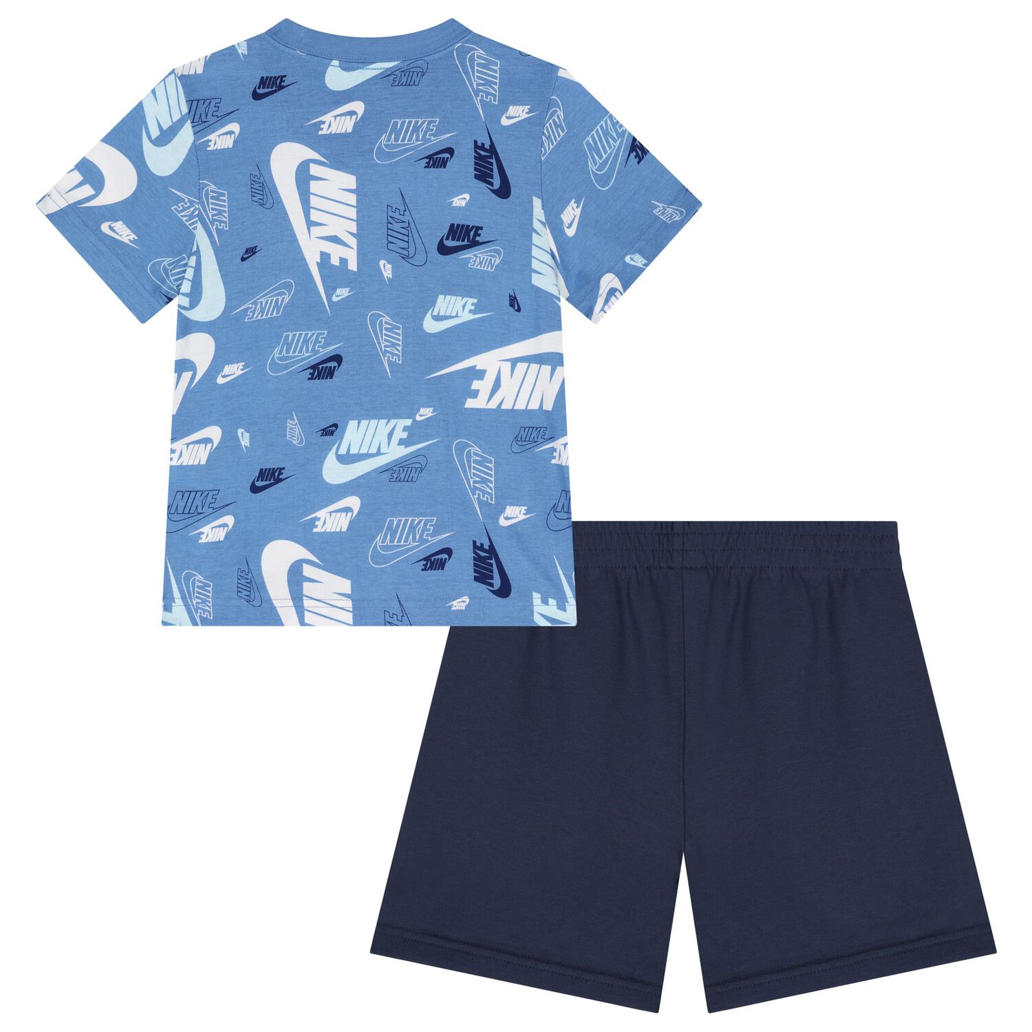 Boys Blue & Navy Blue Logo Shorts Set, 2, hi-res image number null