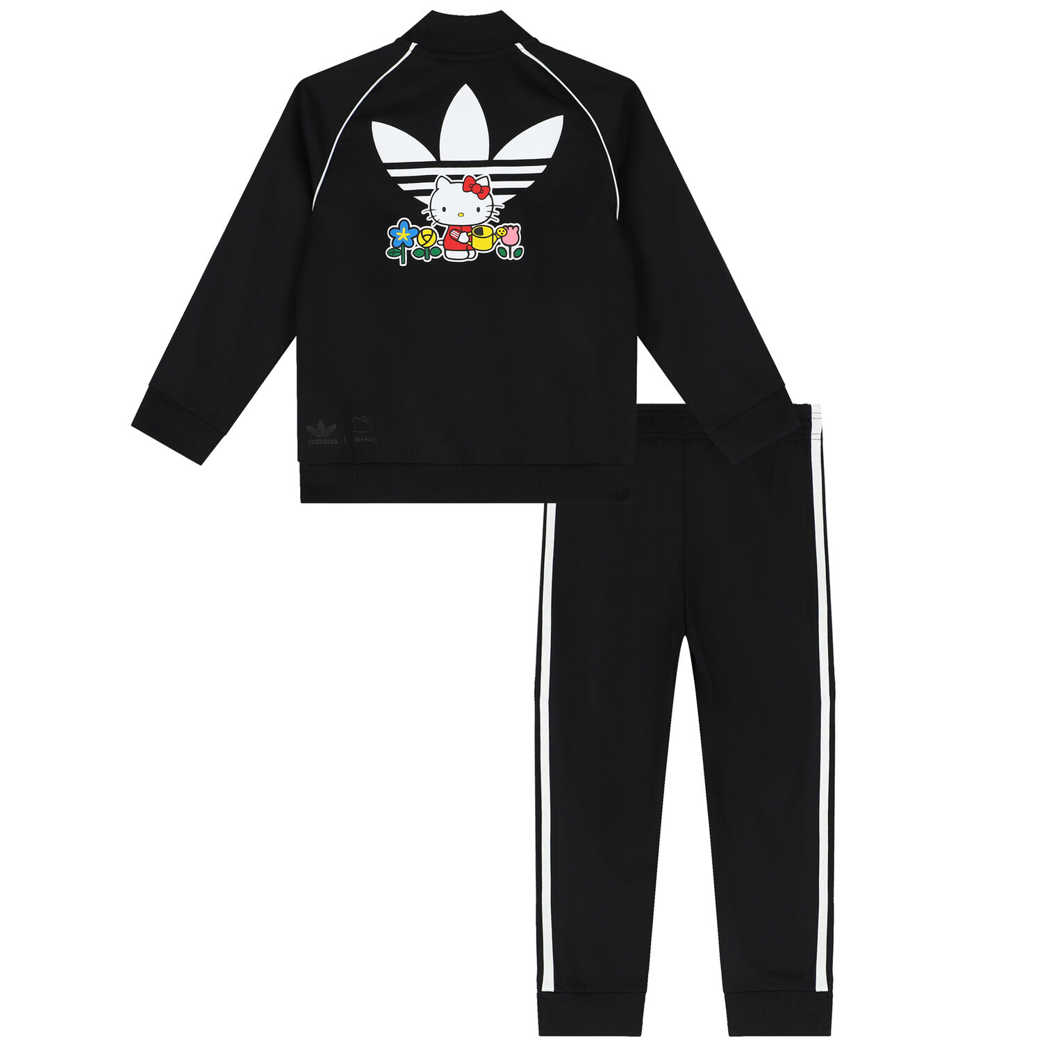 Girls Black Hello Kitty Tracksuit, 1, hi-res